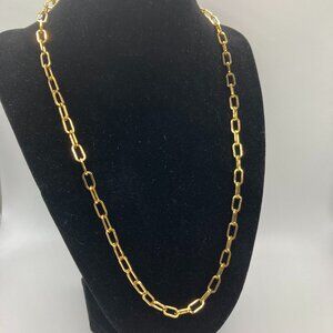Cable Chain Paperclip Chain Real 18K Gold Plated over Stainless Steel NEW 21 in